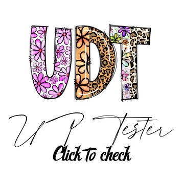 UDT Tester Design with Flowers and Leopard Print