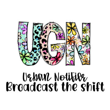 UEN Broadcast the Shift Design with Flowers and Leopard Print