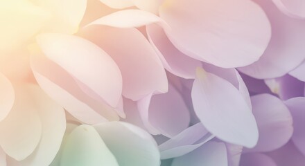 Fototapeta premium Flower Petals in Pastel Colors