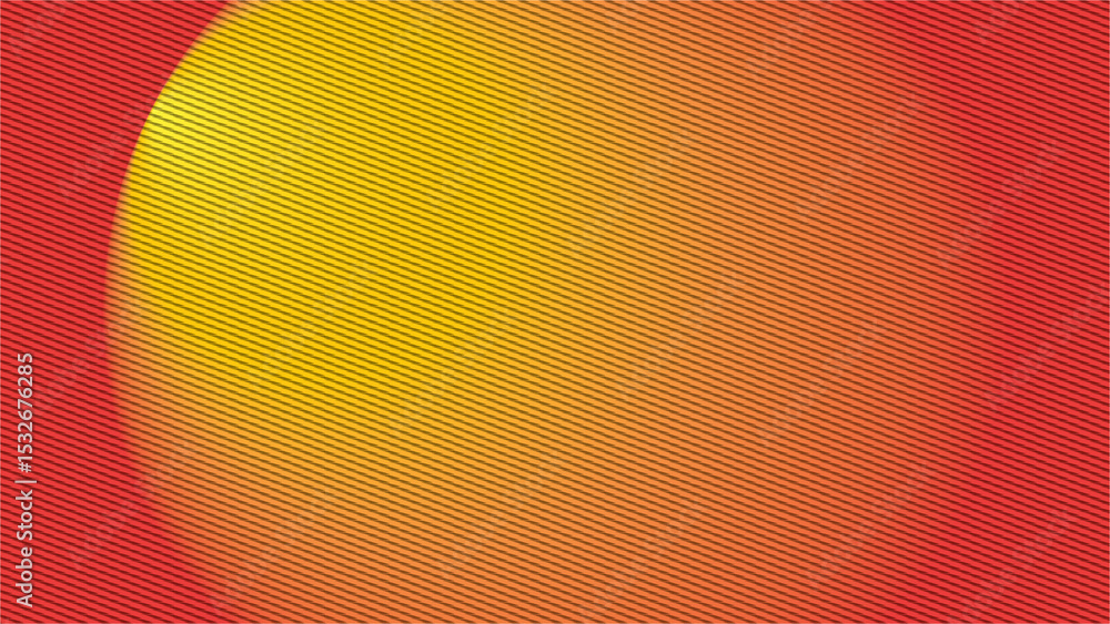 Poster abstract colorful circles pattern with a vibrant yellow and orange halftone texture, ideal for a mod
