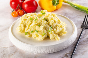 Mashed potato with green onion