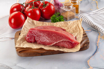 Raw beef meat fillet piece