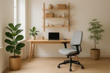 Modern home office workspace minimalist design