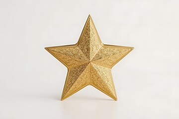 Obraz premium Gold star ornament against white background