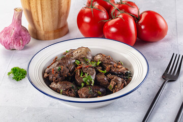 Roasted chicken liver with green onion