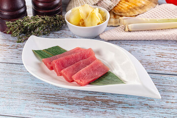 Japanese sliced tuna sashimi fish