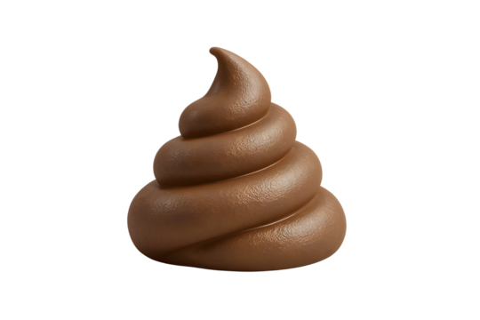 Brown, 3D poop emoji
