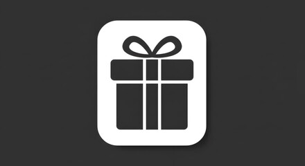 Elegant Gift Box Icon Simple, Modern Design for Presentations and Websites