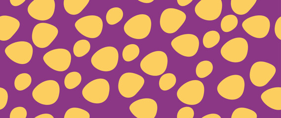 Vector flat background. Minimalistic, bright and trendy abstract polka dot pattern. Perfect for screensaver, poster, card, invitation or home decor.
