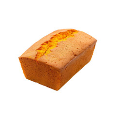 Delicious Homemade Carrot Loaf Cake, Isolated on Black Background
