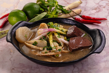 Asian Bamboo shoots traditional soup