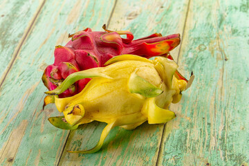 Sweet fresh red and yellow Dragon fruit