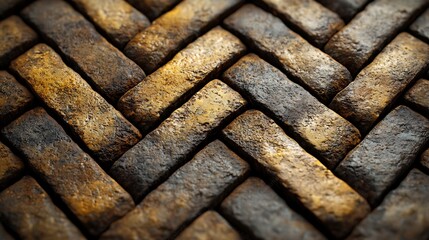 Herringbone Brick Pavement Texture.