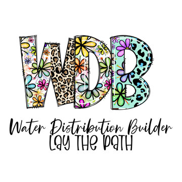 Water Distribution Builder Lay The Path Design with Flowers and Leopard Print