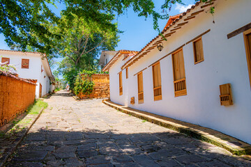 Peaceful Cobblestone Street in Barichara