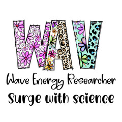 Wave Energy Researcher Surge with Science Colorful Design