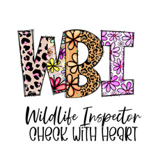 WBI Wildlife Inspector Check With Heart Design