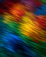 A vibrant abstract background featuring diagonal brushstrokes in a rainbow color spectrum pattern design