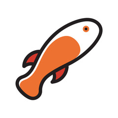 Sole With Vector Outline Illustration