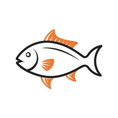 Snapper With Vector Outline Drawing
