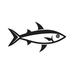 Sardine With Vector Outline Drawing