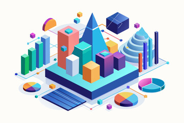 Fototapeta premium Underground Cable Repair by Utility Workers – Isometric Illustration