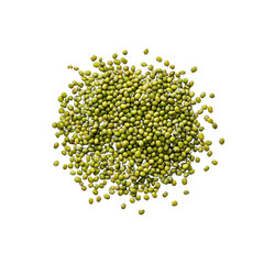Pile of Mung Beans Isolated on Black Background