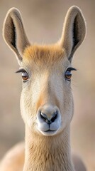 saiga antelope with a unique nose