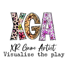 XGA XR Game Artist Visualize the Play Design with Flowers and Leopard Print