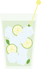 cocktail with lemon and lime