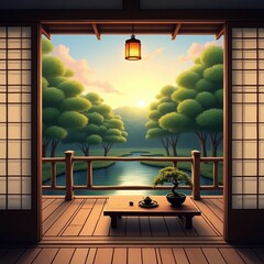 living room with a window