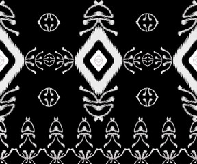 white ikat seamless pattern for garment, textile, decoration, scraft and home decor.