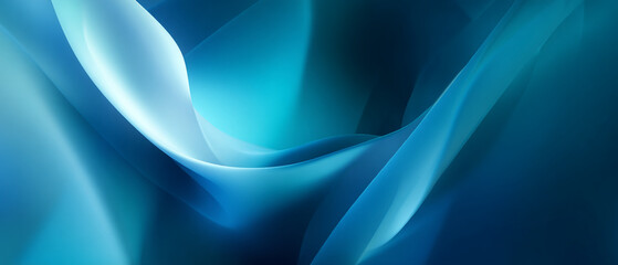 An abstract background of flowing blue and white shapes creating a dynamic and fluid composition