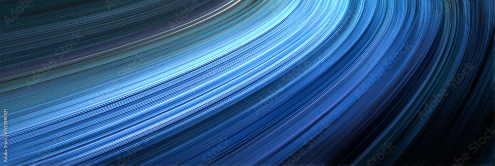 Poster abstract blue and gray curved lines creating a swirling pattern with dark shadows and light highligh