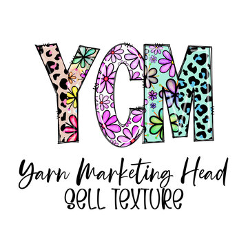 YCM Yarn Marketing Head Sell Texture Design with Flowers and Leopard Print