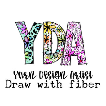 YDA Design Artist Draw with Fiber Colorful Floral Design