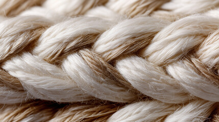 Intertwined rope close up. Team rope diverse strength connect partnership together teamwork unity communicate support. Strong diverse network rope team concept integrate braid color background coopera
