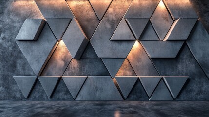 
Futuristic triangular wall with glowing tech-style tiles, abstract digital surface in modern technology design, high-tech geometric background with metallic gradient elements






407/407

