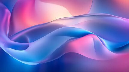 Fototapeta premium Abstract Flowing Fabric in Shades of Blue Pink and Purple with Soft Light and Smooth Texture This image, Background Image, Wallpaper, ai Generated