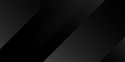 Black abstract background. Elegant dark diagonal shape elements. Modern luxury grey gradient graphic design.