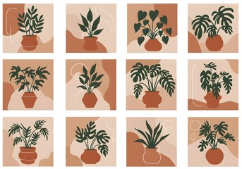 seamless background with green plants