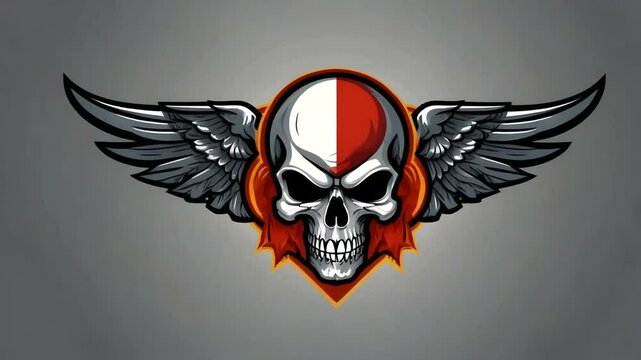 winged skull logo