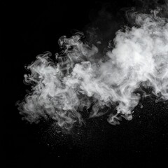 White Smoke on Black Background