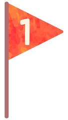 1位のフラッグ イラスト ベクター素材
