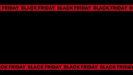 4k seamless animation of black 4k seamless animation of black friday text written on red banner text written on red banner - Powered by Adobe