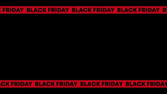 4k seamless animation of black 4k seamless animation of black friday text written on red banner text written on red banner