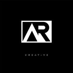 AR Negative Space Logo – Minimalist Black & White Monogram for Creative Branding, Fashion, Identity & Modern Logo Design   © AnwarHosan