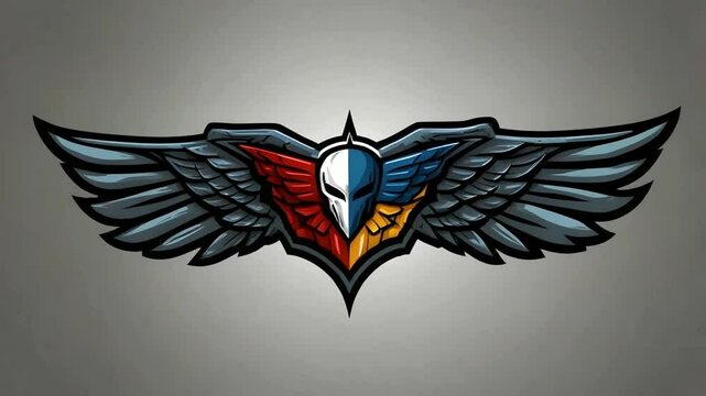 winged shield with wings logo
