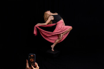 Toni dancing in the studio