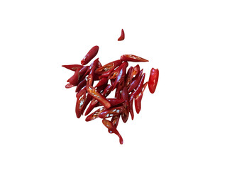 Sliced Red Chili Peppers Isolated 